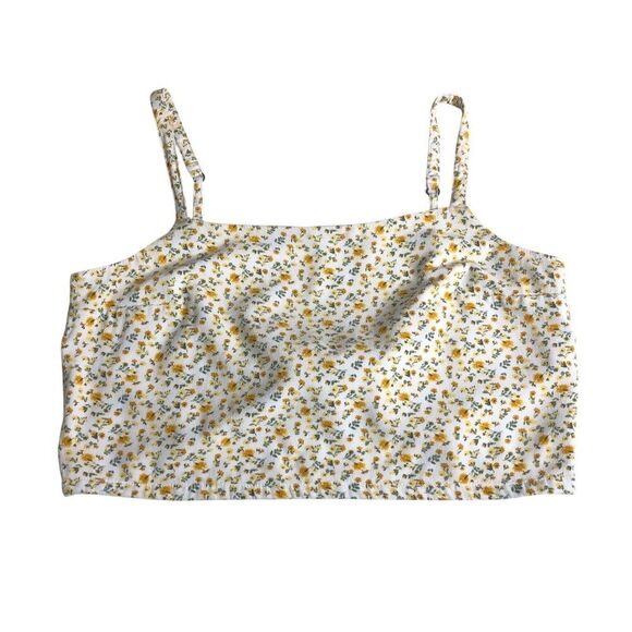 Hollister Tops - Hollister Top Womens M Ditsy Floral Tie Back Bandeau Crop Tank Top Y2K‎ Cottage